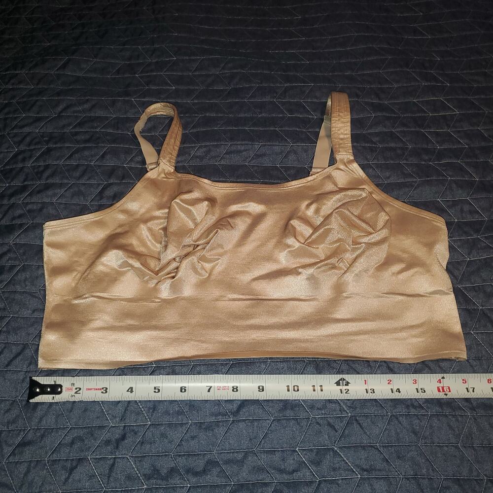 Ruby Ribbon Second Skin Demiette Bra 46 Style 3029 Nude Wirefree Shaping Bra - Picture 6 of 8